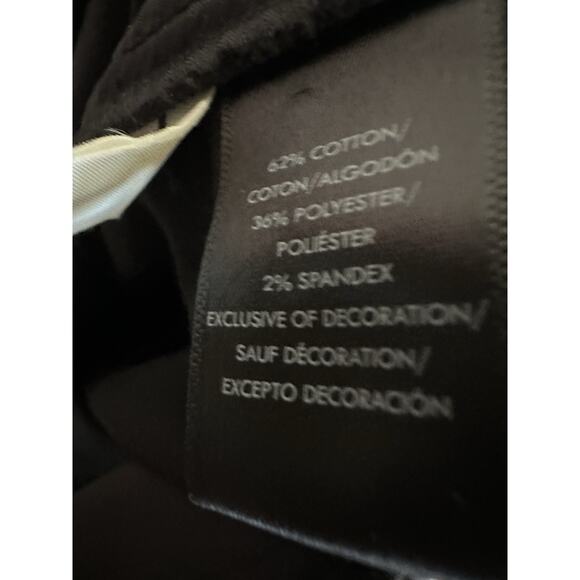 Ann Taylor Women's Devin Fit Velvet Ankle Pant Black Size 8 - Picture 7 of 11